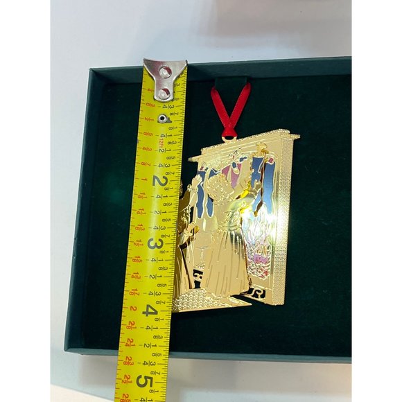 BALDWIN Smithsonian Ornament Gold Laser Cut Enamel Kids Hanging Stockings 1999 - Picture 5 of 6